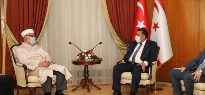 Başbakan Saner Din İşleri Başkanı Ünsal’ı Kabul Etti