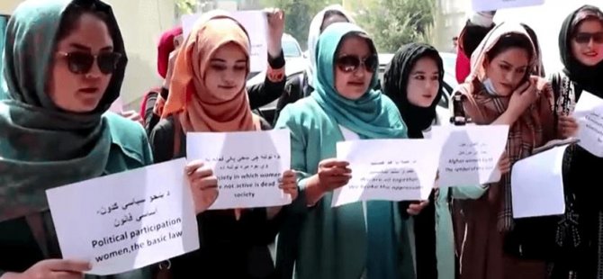 Afgan kadınlardan Taliban’a karşı protesto