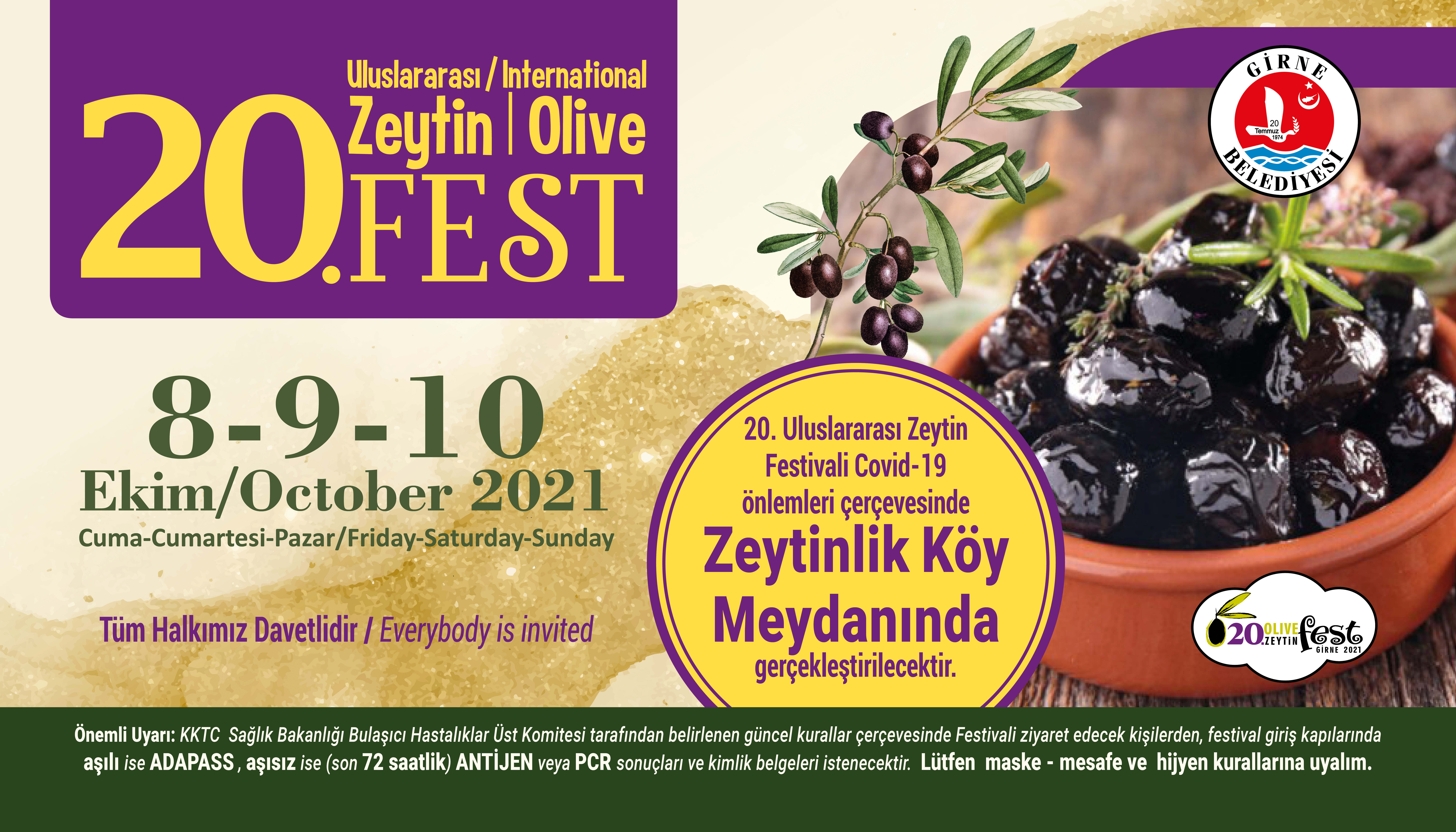 Zeytin Festivali, 8 Ekim Cuma günü başlıyor