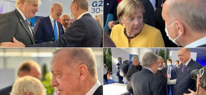 Erdoğan, G20 Zirvesi'nde Dünya Liderleriyle Sohbet Etti