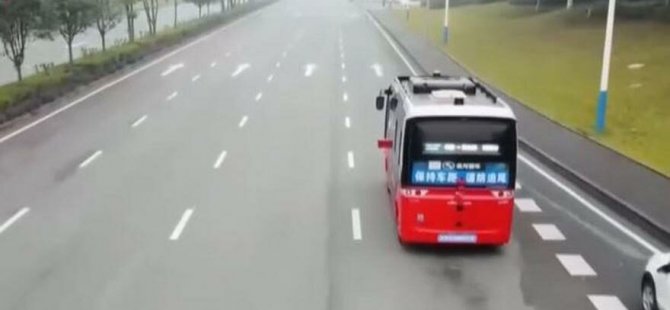 Çin’de Sürücüsüz Otobüs Yollara Çıktı