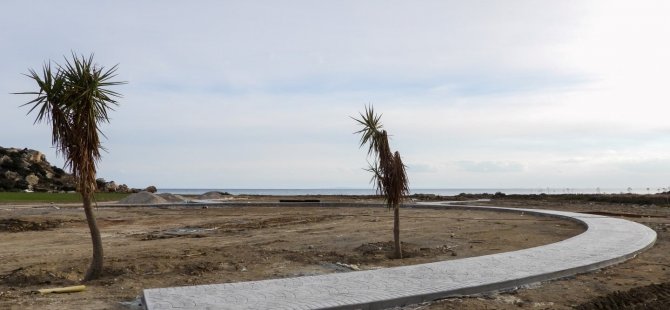 İskele Kalecik Halk Plajı'nda çalışmalar hızlandı