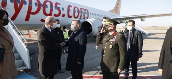 Cumhurbaşkanı Tatar, Adana'ya vardı