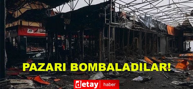 Rusya Harkov'da Pazarı Bombaladı