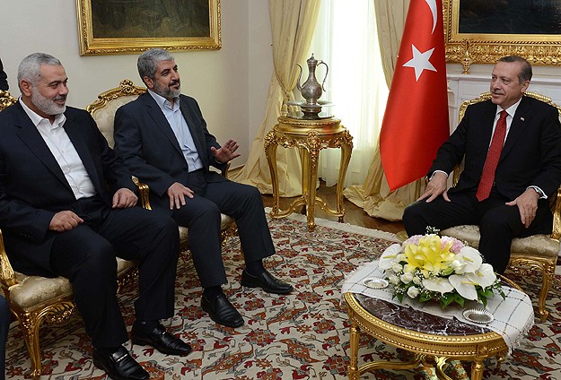 Erdoğan Filistinli liderlerle görüşüyor