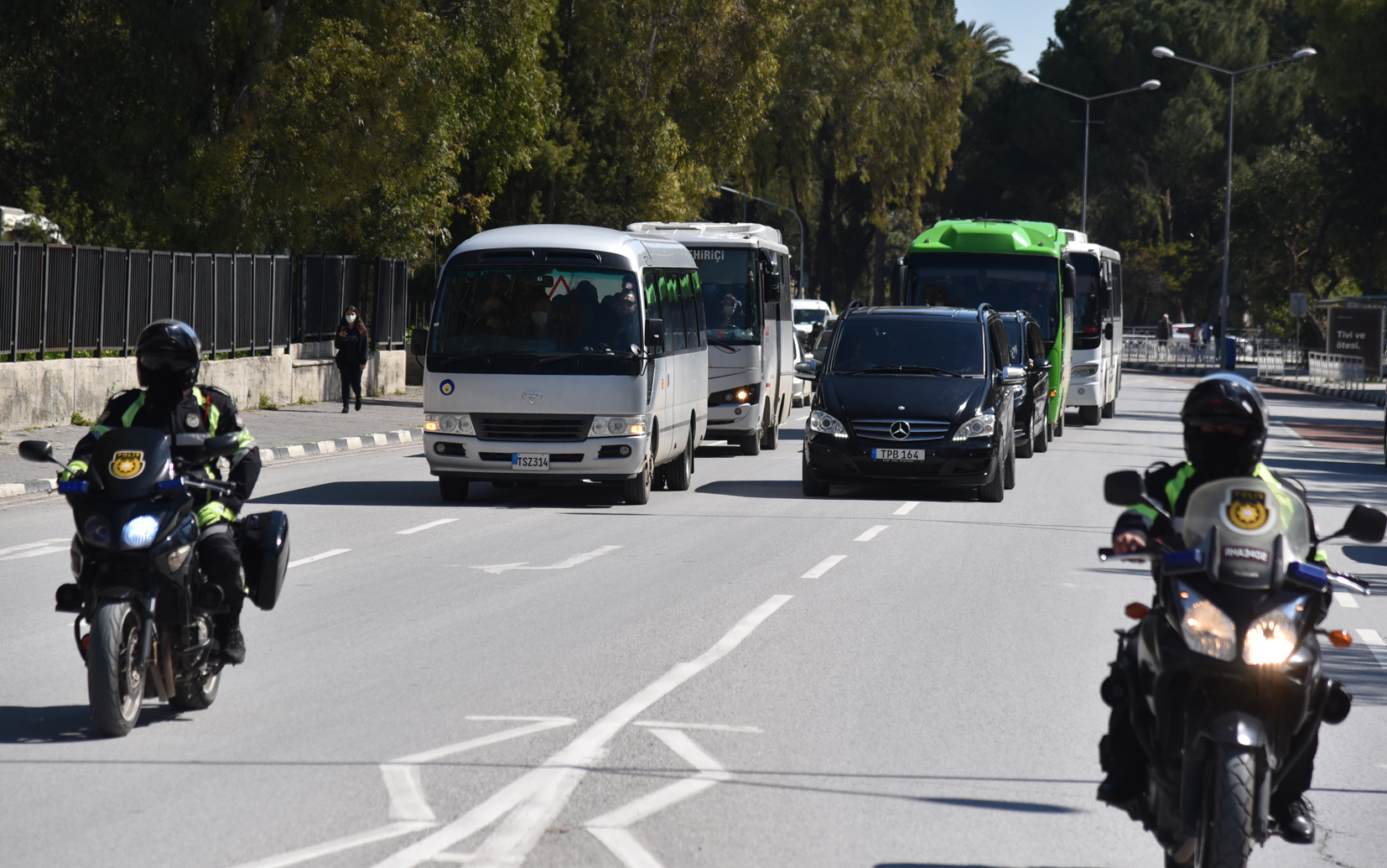 Toplu taşıma durdu Lefkoşa'da eylem yapıldı