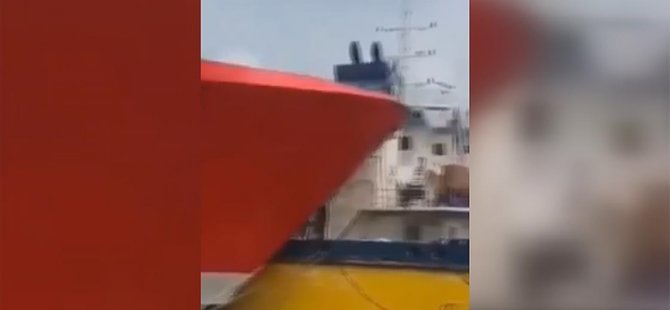 Cezayir Limanı’nda yolcu gemisi ile petrol tankeri çarpıştı