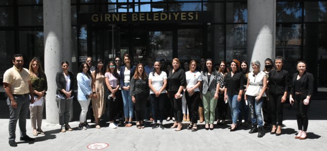 Girne Belediyesi’nin kadın çalışanlarından eylem