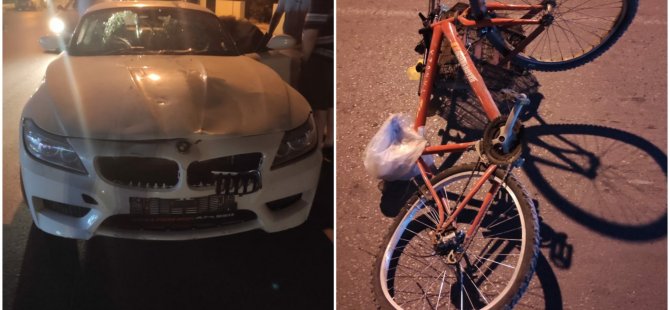 Gazimağusa'da bisikletliye yine araç çarptı!