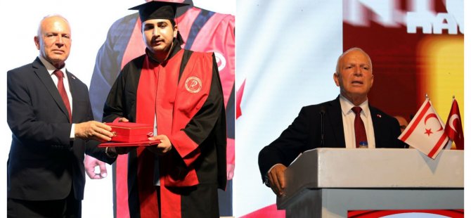 Töre, Rauf Denktaş Üniversitesi mezuniyet törenine katıldı