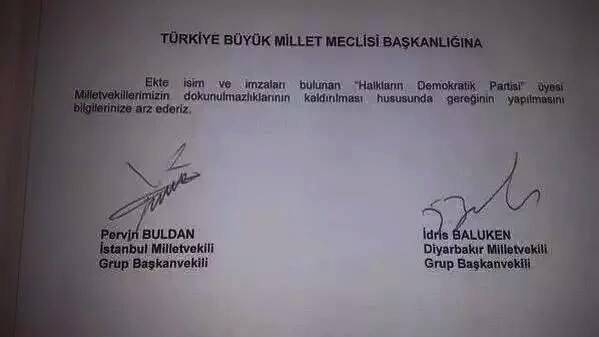 HDP Vekillerinin dokunulmazlıkları kaldırılması için müracaat etti