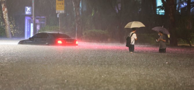 Güney Kore'de şiddetli yağış nedeniyle ölenlerin sayısı 14'e yükseldi