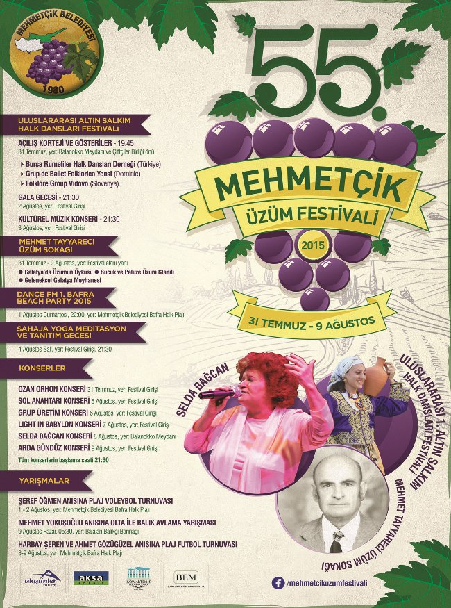 55.Mehmetçik Üzüm Festivali yarın başlıyor