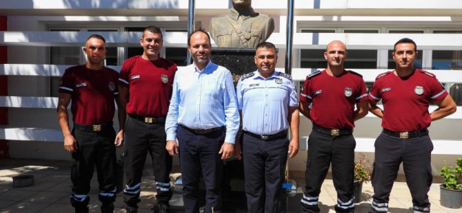 İskele Belediye Başkanı Sadıkoğlu, İskele İtfaiye Şubesi’ni ziyaret etti
