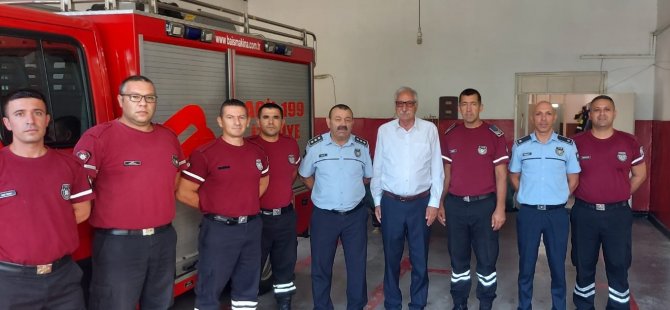Girne Belediye Başkanı Nidai Güngördü’den Girne İtfaiye Şubesi’ne Ziyaret