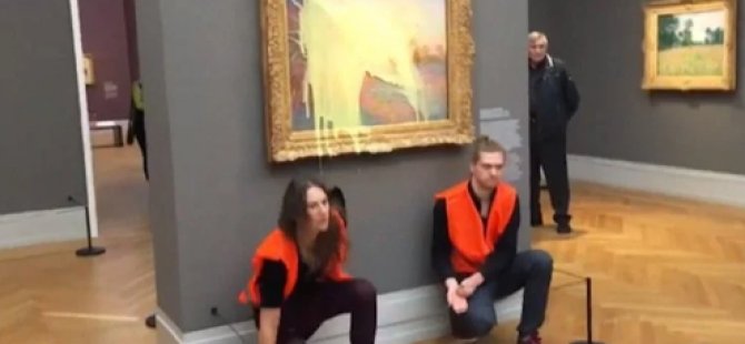 İklim aktivistleri Monet’in tablosuna patates püresi fırlattı