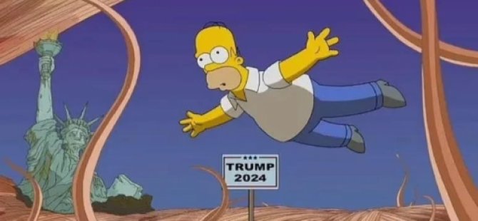 Simpsons yine yıllar öncesinden bilmiş: Trump görselini paylaştılar