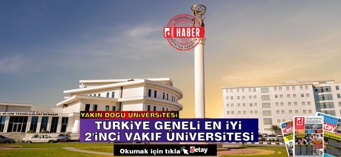 YDÜ Türkiye Geneli En İyi 2’inci Vakıf Üniversitesi
