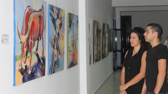 1.Uluslararası Ressamlar Buluşması eserleri LAÜ’de sergileniyor
