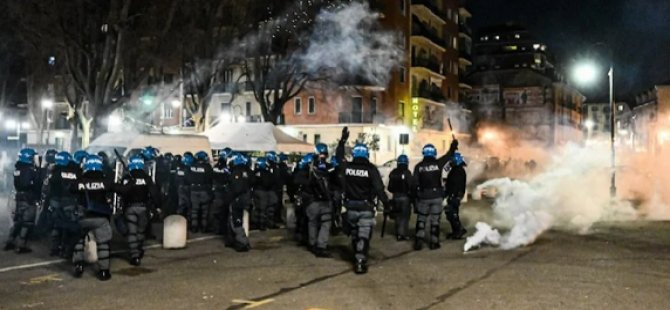 İtalya karıştı: Protestocular ile polis karşı karşıya geldi