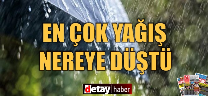 En Çok Yağış Nereye Düştü