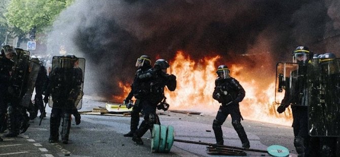 Paris karıştı: Son yılların en büyük 1 Mayıs’ında polisten sert müdahale