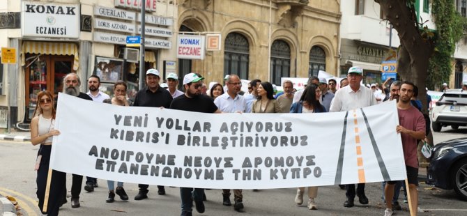 CTP heyeti, “Yeni Yollar Açıyoruz – Kıbrıs’ı Birleştiriyoruz” eylemine katıldı