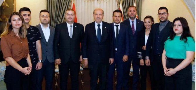 Cumhurbaşkanı Ersin Tatar, Kıbrıs Türk Stratejik Araştırmalar ve Düşünce Merkezi heyetini kabul etti