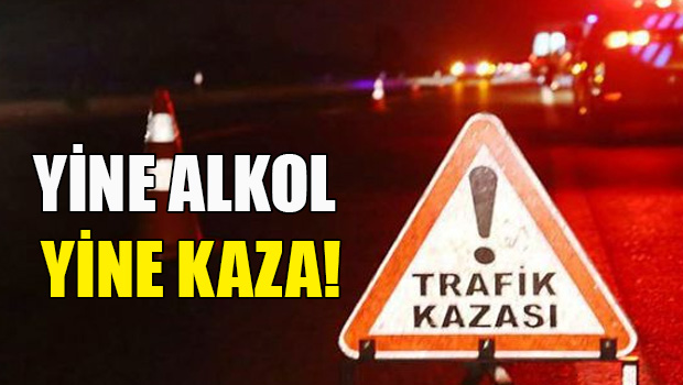 Girne-Alsancak yolunda alkollü sürücü kaza yaptı!