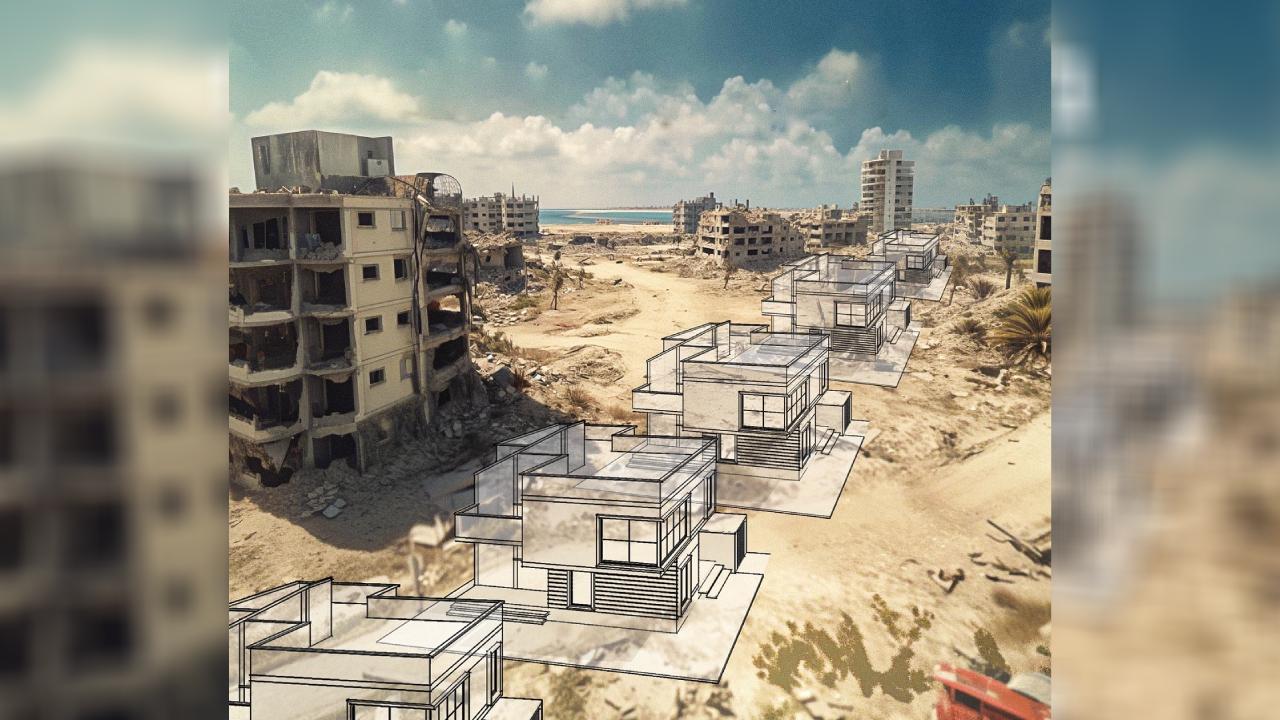 İsrailli şirketten işgal ilanı: Enkaza dönen Gazze'de konut satışı için reklama başladı