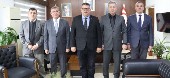 Maliye Bakanı Dr. Berova, LAÜ rektörü Prof. Dr. Yükselen'i kabul etti