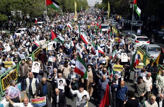 Tahran'da İsrail karşıtı gösteri yapıldı