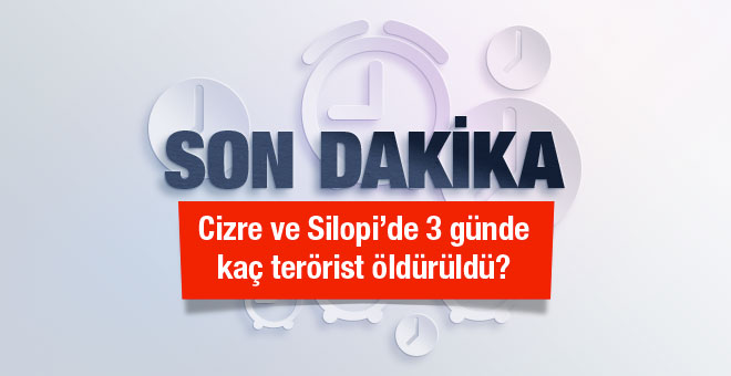 Cizre ve Silopi son durum TSK rakam verdi