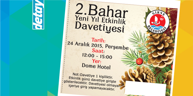 Girne Belediyesi Ikinci Bahar Üyelerine yeni yil yemeği düzenliyor