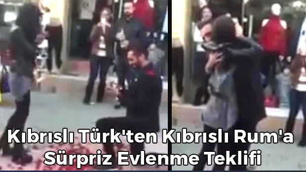 Kıbrıs'ta sürpriz evlenme teklifi