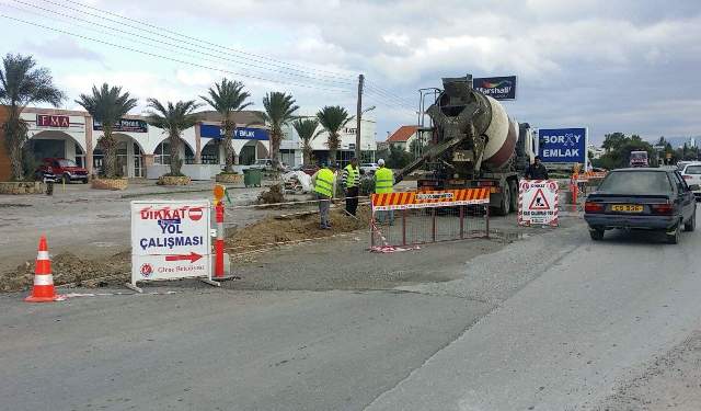 Karaoğlanoğlu caddesi üzerindeki çember projesi devam ediyor