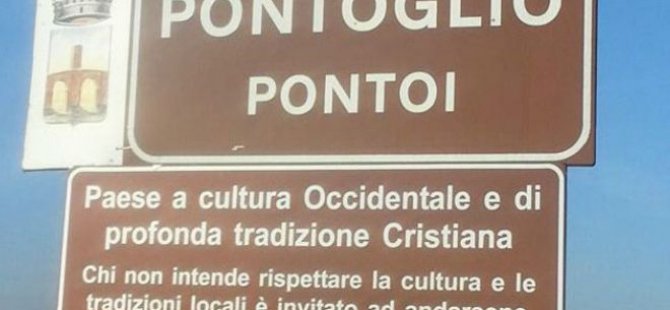 'Burası Hristiyan kasabasıdır' tabelası kaldırılıyor