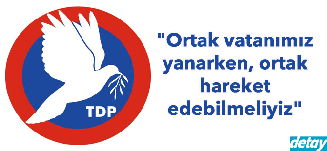 TDP: "Ortak vatanımız yanarken, ortak hareket edebilmeliyiz"