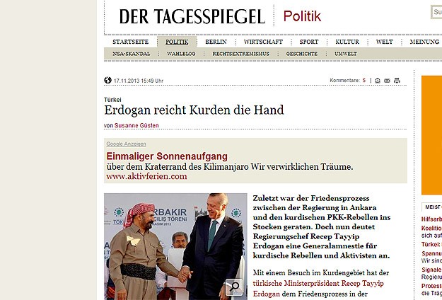 Erdoğan-Barzani görüşmesi Alman basınında