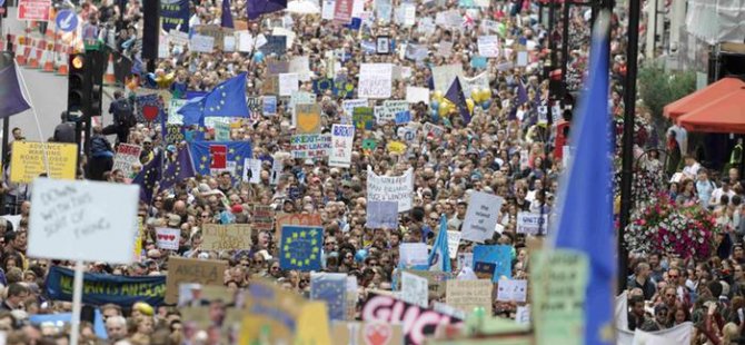 Londra’da Brexit protestosu