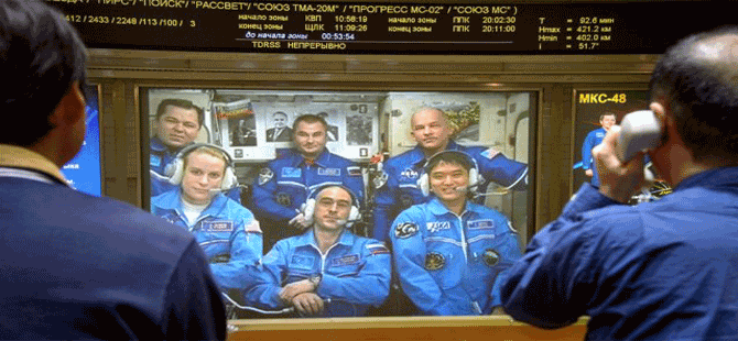 Üç uzay yolcusu ISS’e ulaştı