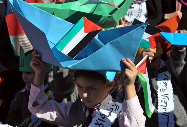 Gazzeli çocukların abluka eylemi