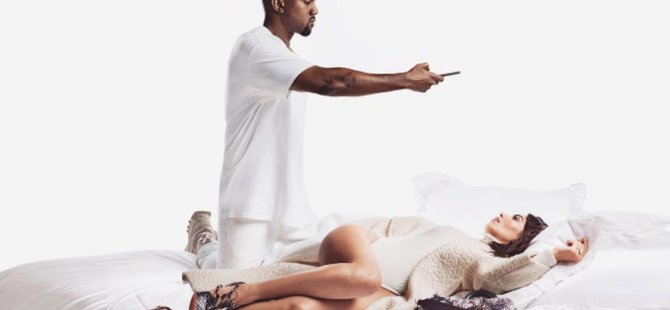 Kim Kardashian ve Kanye West’ten yatak pozları!