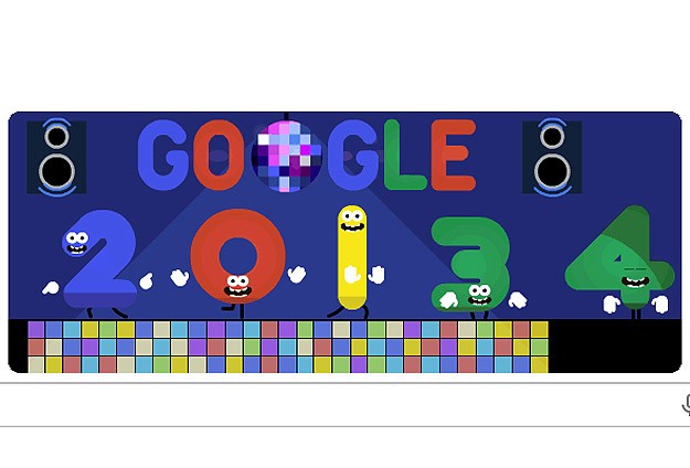 Google'dan ''yeni yıl'' kutlaması