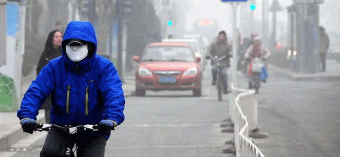 Çin'de hava kirliliğinde kırmızı alarm