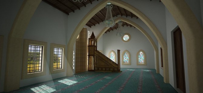Kıbrıslı Maronit ve Türk köyü olan Gürpınar'da camii'nin temeli atıldı