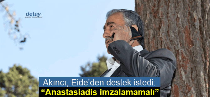 Cumhurbaşkanı Akıncı, Eide ile telefonda görüştü