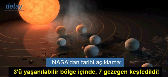 NASA'dan tarihi açıklama: 3'ü yaşanılabilir bölge içinde, 7 gezegen keşfedildi!