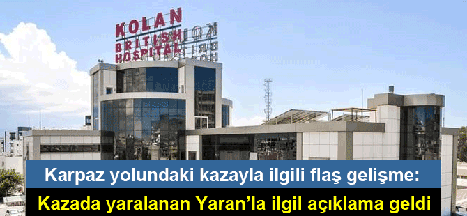 Karpaz yolundaki kazayla ilgili gelişme...