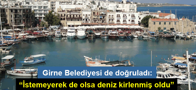 Girne'de denize pis su akıyor!
